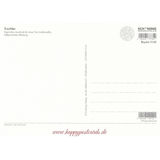 Trachtler - de Waard postcard