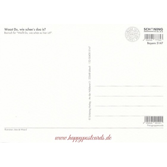 Woast Du, wie schee's doa is? - de Waard postcard