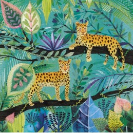 Cheetah in jungle - Mila Marquis Postcard