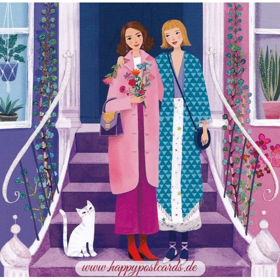 Two women - Mila Marquis Postcard