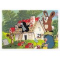 Der kleine Maulwurf baut ein Haus - Maulwurf Postkarte
