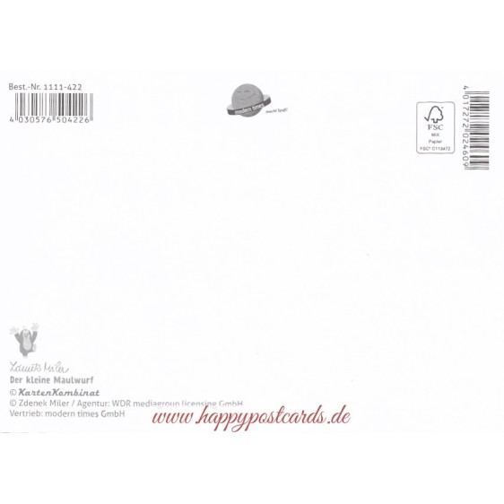 Der kleine Maulwurf und der Mond - Maulwurf Postkarte