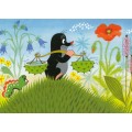 The Little Mole with a chestnut scale - Krtek Postcard