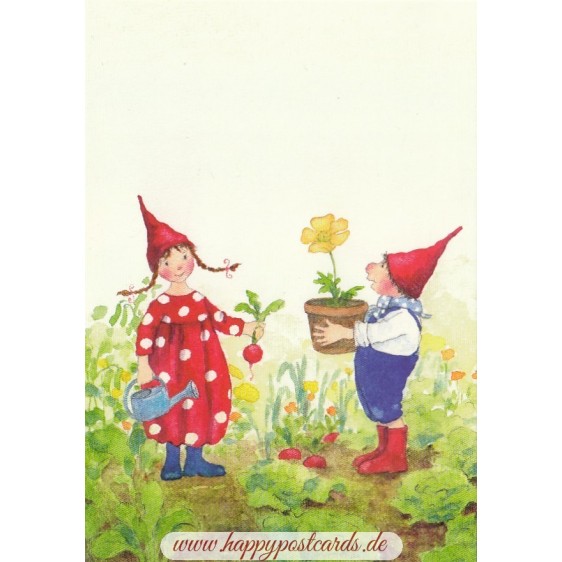Pippa und Pelle im Garten - Pippa und Pelle - Postkarte