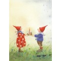 Pippa und Pelle mit Geburtstagstorte - Pippa und Pelle - Postkarte