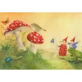 Pippa and Pelle with fly amanita - Pippa and Pelle - Postcard