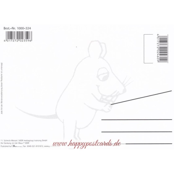 Glückwunsch (Maus im Flieger) - Postkarte