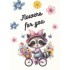 Waschbär - Flowers for you - Postkarte