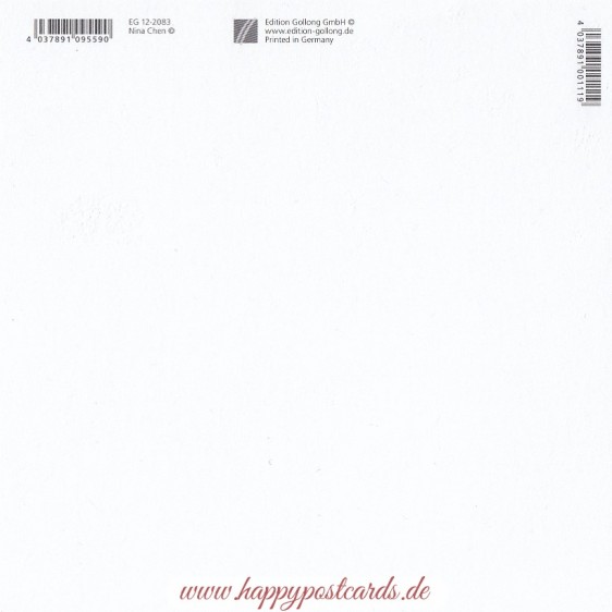 Frau mit Glücksklee - Nina Chen Postkarte