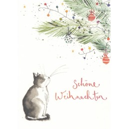 Schöne Weihnachten - Cat - Christmas Postcard