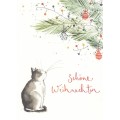 Schöne Weihnachten - Cat - Christmas Postcard