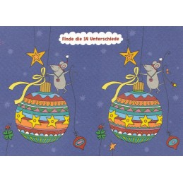 Finde die Unterschiede - Weihnachtskugel - Weihnachtskarte