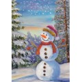 Schneemann - Postkarte