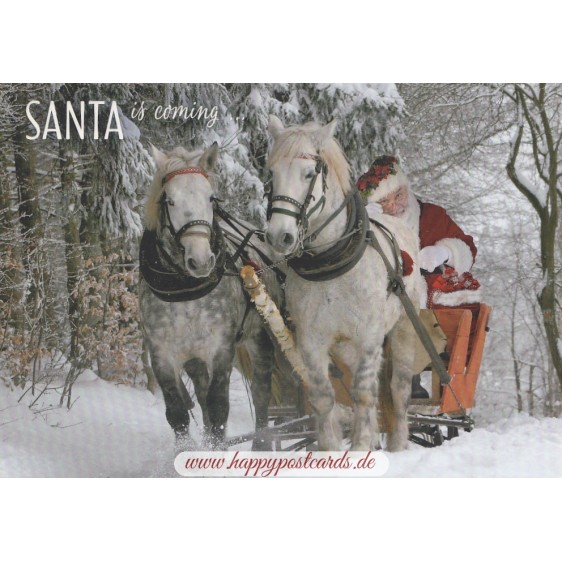 Santa is coming - Viewcard