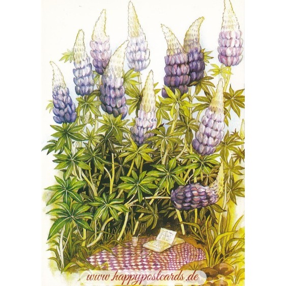 108 - Picknick unter Lupinen - Löök Postkarte
