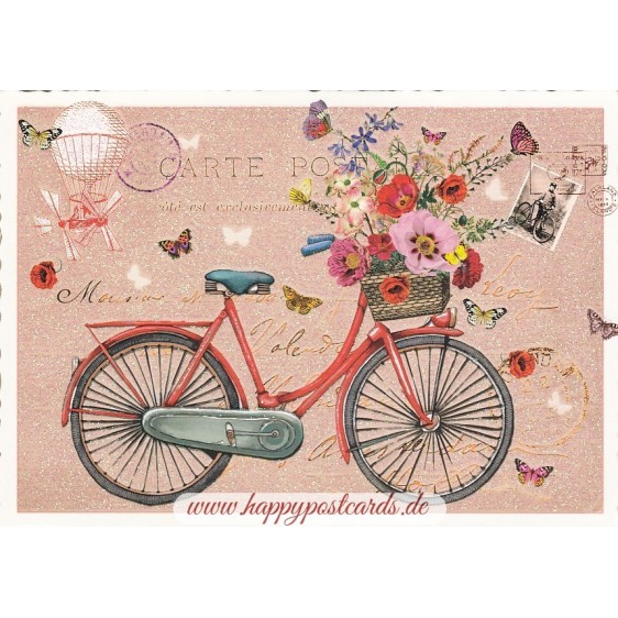 Fahrrad - Tausendschön - Postkarte