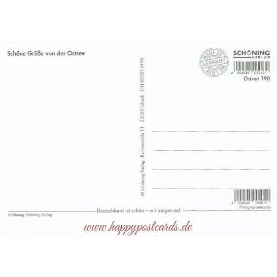 Mecklenburger Bucht - Map - Postkarte