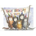 Happy Birthday - Cats - Postcard