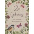 Zum Geburtstag- Flowers and Bird - Grass Postcard