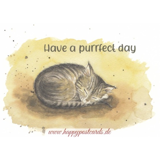 Have a purrfect day - Postkarte