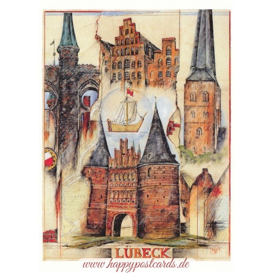 Lübeck - Ole West - Postkarte