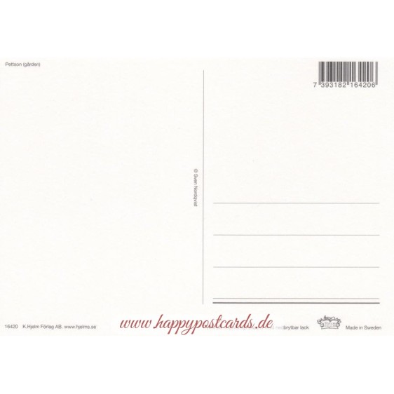 Pettersson im Garten - Postkarte