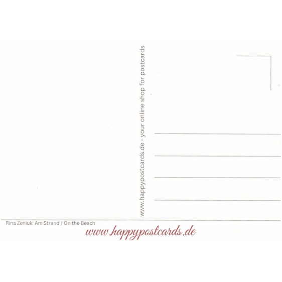 Am Strand - Blaue Katzen - Postkarte