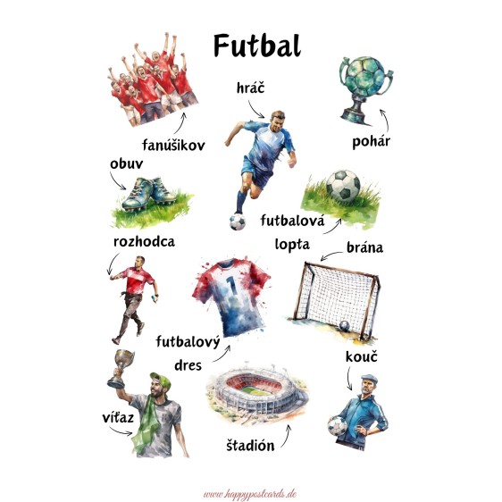 Languages of the world - Slovakian - Soccer - Postcard