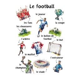 Languages of the world - French - Soccer - Postcard