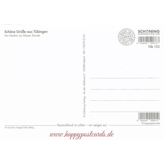 Tübingen - Neckarfront - Ansichtskarte