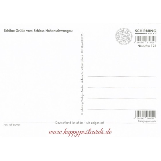 Castle Hohenschwangau - Viewcard