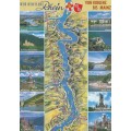 Der Rhein - von Koblenz bis Mainz - Map - Postkarte