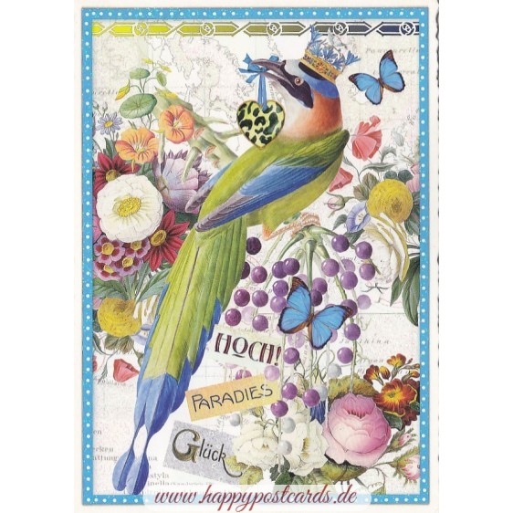 Hoch! Paradies! Glück! - Bird - Tausendschön - Postcard