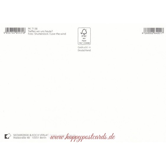 Treffen wir uns heute? - Sprüche Postkarte