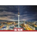 Berlin - TV tower night - Viewcard