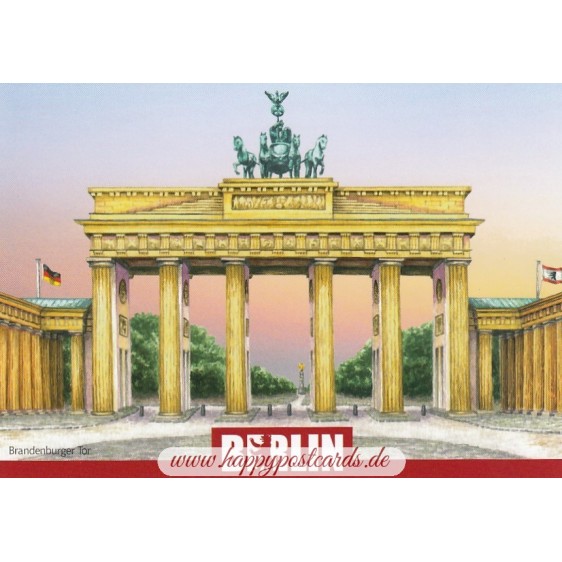 Berlin - Brandenburger Tor painted - Viewcard