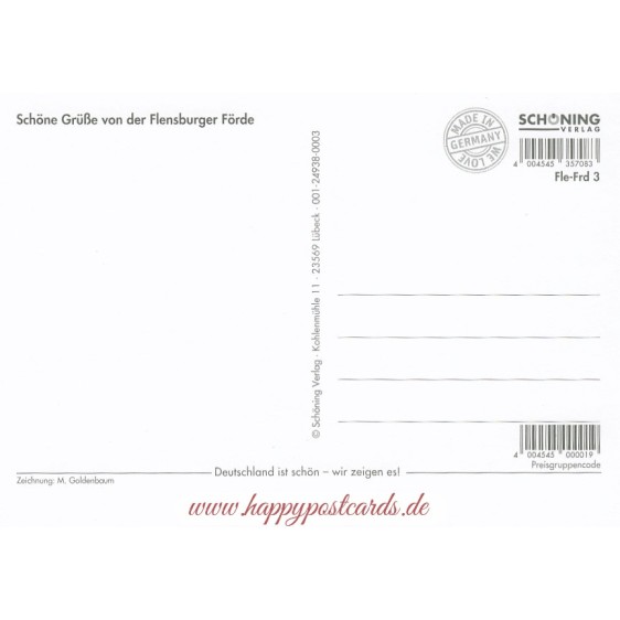 Flensburger Förde - Map - Postkarte