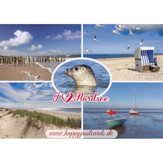 I love North Sea - Multi - Viewcard