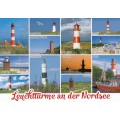 Lighthouses at the North Sea 1 - Viewcard