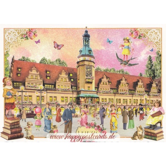 Leipzig - Altes Rathaus - Tausendschön - Postkarte