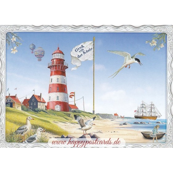 Gruß von der Küste No. 53 - Auguri - Barbara Behr - Postcard