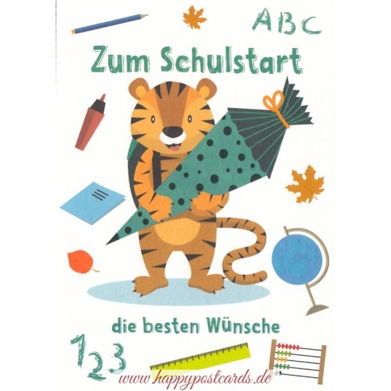 Zum Schulstart - Postkarte