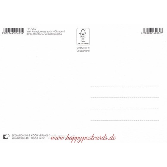 Wer A sagt, muss auch HOI sagen! - Postkarte