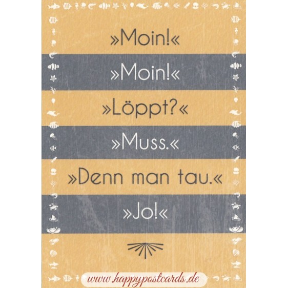 Denn man tau - Postkarte