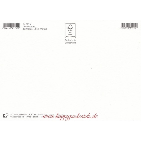 Denn man tau - Postcard