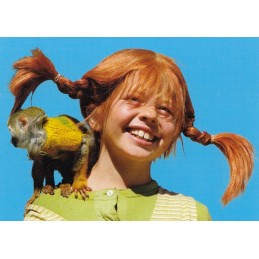 Pippi Langstrumpf und Herr Nilsson - Pippi Langstrumpf - Postkarte