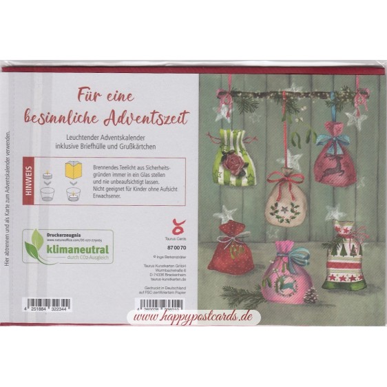 Säckchen - Leuchtender Adventskalender