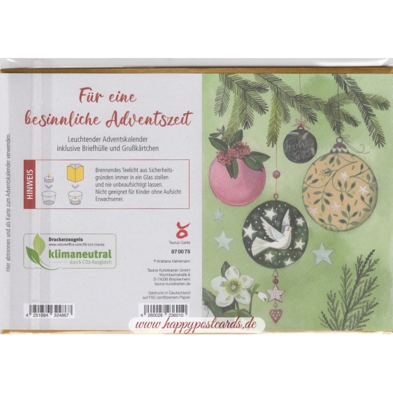 Kugeln - Leuchtender Adventskalender