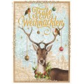 Frohe Weihnachten - Deer - Tausendschön - Postcard
