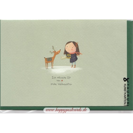 Ich wünsche Dir von Herzen frohe Weihnachten - Weihnachtsgrußkarte